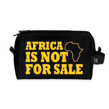 africa is not for sale - Trousse de toilette en tissu recyclé - noir - Devant