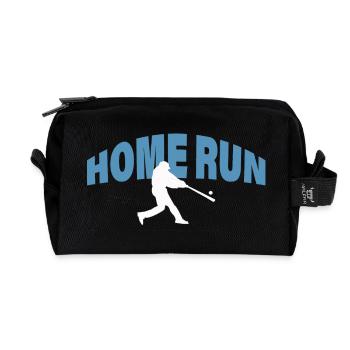 HOME RUN - Recycled Toiletry Zip Bag - black - Front