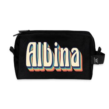 Vintage rétro Albina T-Shirt cadeau T-Shirt - Trousse de toilette en tissu recyclé - noir - Devant