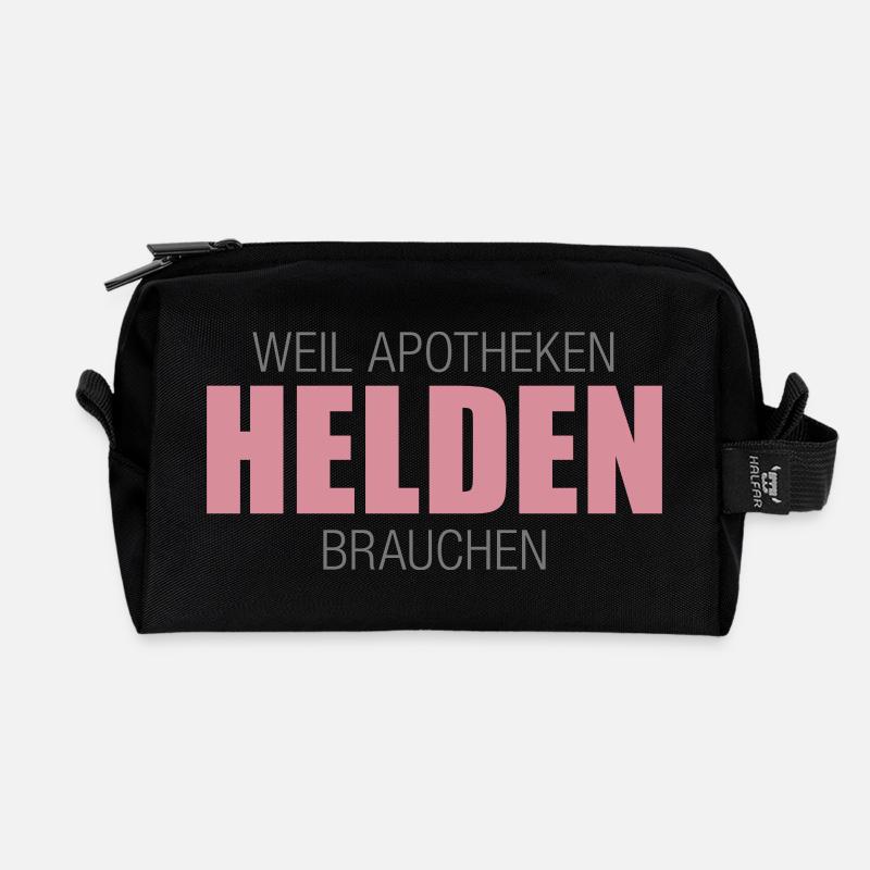 Weil Apotheken Helden brauchen - Recycelte Kulturtasche - Schwarz