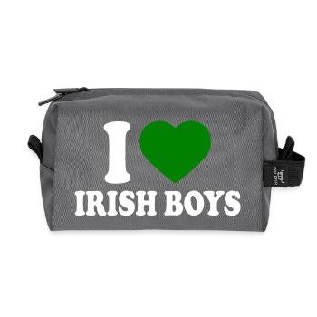 I love irish boys - Recycelte Kulturtasche - Anthrazit - Vorne