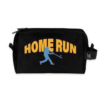 HOME RUN - Recycled Toiletry Zip Bag - black - Front