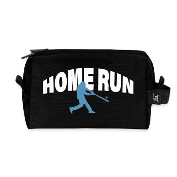 HOME RUN - Recycled Toiletry Zip Bag - black - Front