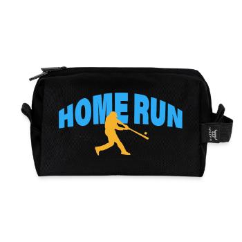 HOME RUN - Recycled Toiletry Zip Bag - black - Front