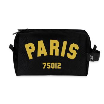 12e arrondissement de PARIS - Trousse de toilette en tissu recyclé - noir - Devant