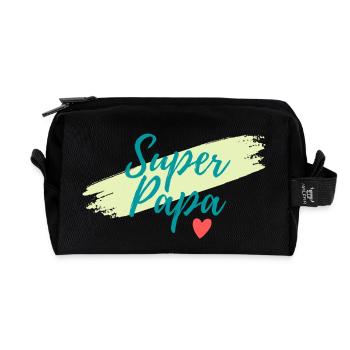 Super-Papa - Recycelte Kulturtasche - Schwarz - Vorne