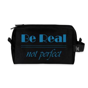 Be Real - Recycelte Kulturtasche - Schwarz - Vorne