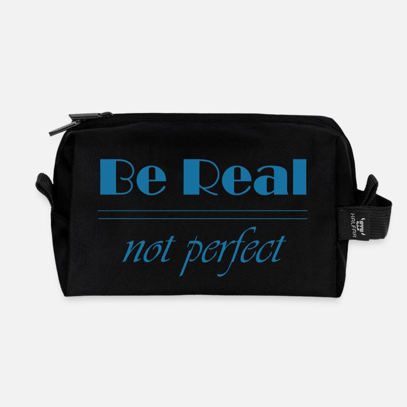 Be Real - Recycelte Kulturtasche - Schwarz