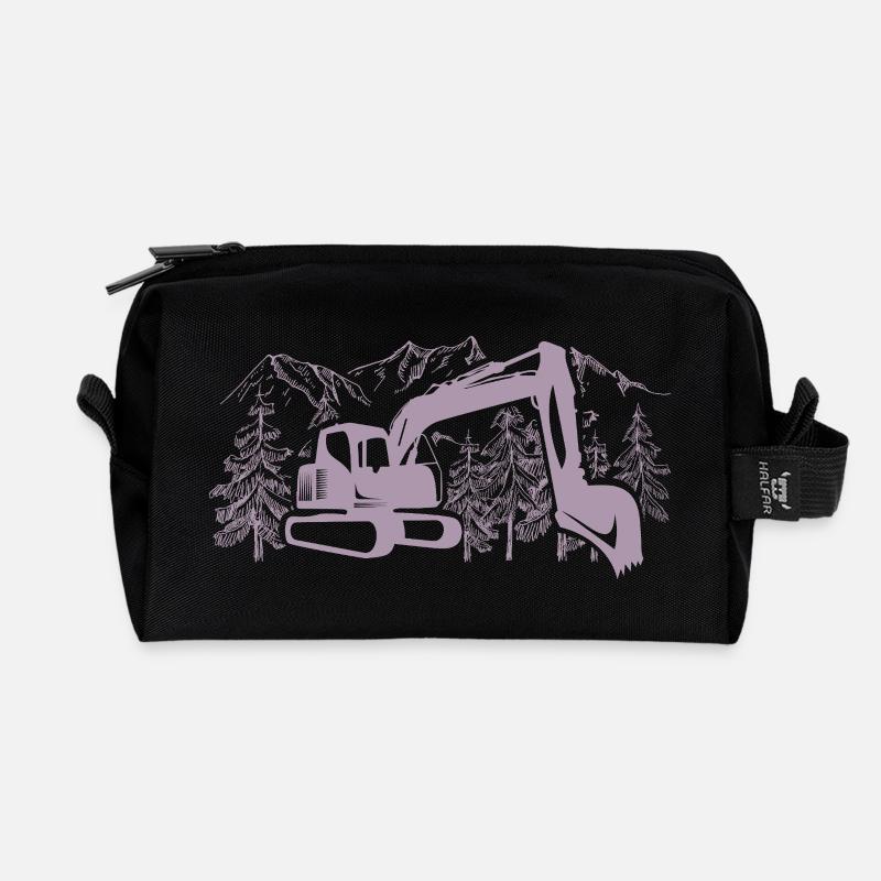 Bagger Silhouette Baugeräteführer Arbeit - Recycelte Kulturtasche - Schwarz