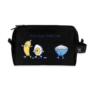 Breakfast Race - Recycled Toiletry Zip Bag - black - Front