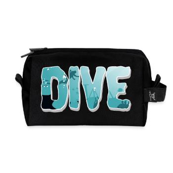Tauchen Taucher - Recycelte Kulturtasche - Schwarz - Vorne