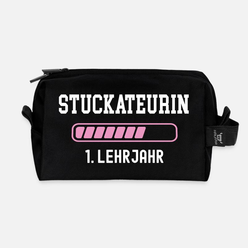 Plasterer Training 1 year Plasterer - Recycled Toiletry Zip Bag - black