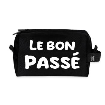 nostalgia for the past - Recycled Toiletry Zip Bag - black - Front