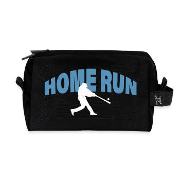 Home Run - Recycled Toiletry Zip Bag - black - Front