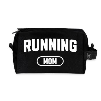 Laufende Mama - Recycelte Kulturtasche - Schwarz - Vorne