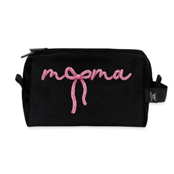 Mama Schleife  - Recycelte Kulturtasche - Schwarz - Vorne