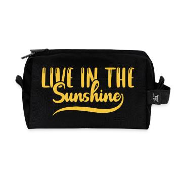 Vivre au soleil - Trousse de toilette en tissu recyclé - noir - Devant