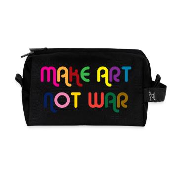 Make Art Not War - Recycelte Kulturtasche - Schwarz - Vorne