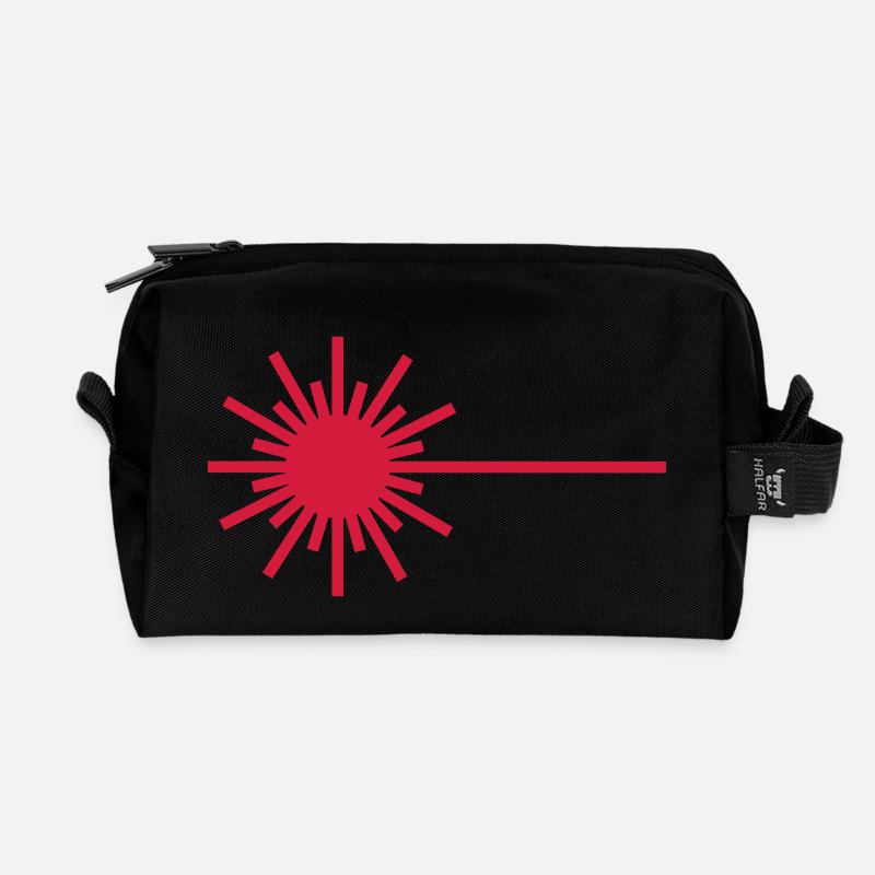 Laser-svg - Recycelte Kulturtasche - Schwarz