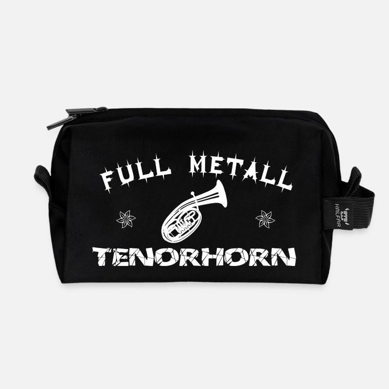 full-metall-tenorhorn - Recycelte Kulturtasche - Schwarz