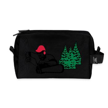 holzfäller - Recycelte Kulturtasche - Schwarz - Vorne