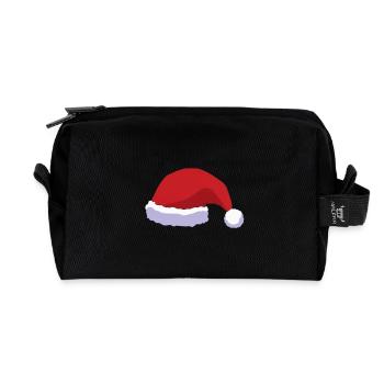 chapeau de père Noël - Trousse de toilette en tissu recyclé - noir - Devant