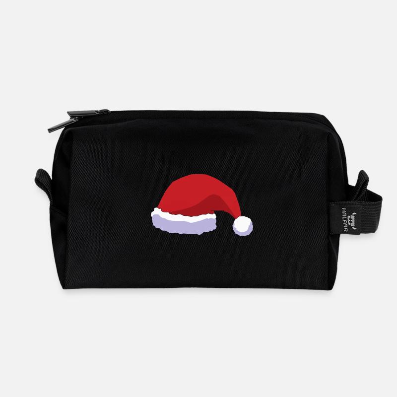 Weihnachtsmütze - Recycelte Kulturtasche - Schwarz