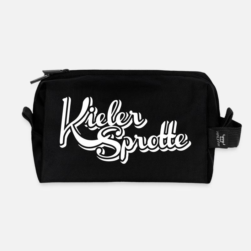KielerSprotte - Trousse de toilette en tissu recyclé - noir