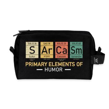 Sarcasm Humor - Recycled Toiletry Zip Bag - black - Front