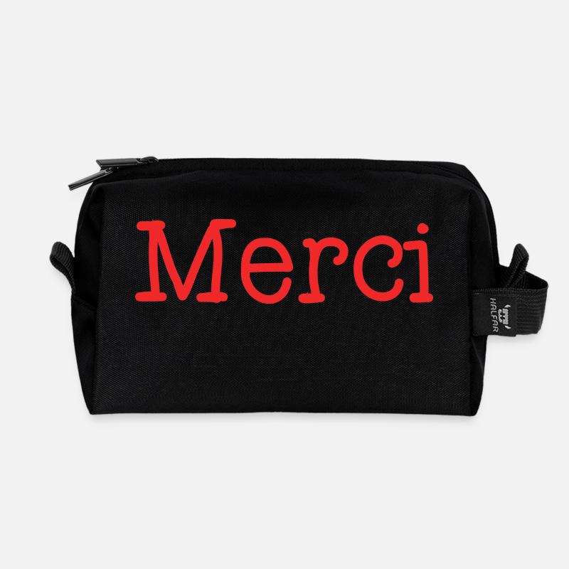 VIELEN DANK. DANKE. VIELEN DANK. JAHRESTAG. GEBURT. - Recycelte Kulturtasche - Schwarz