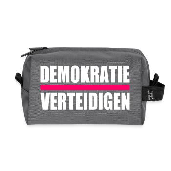 demokratie verteidigen - Recycelte Kulturtasche - Anthrazit - Vorne