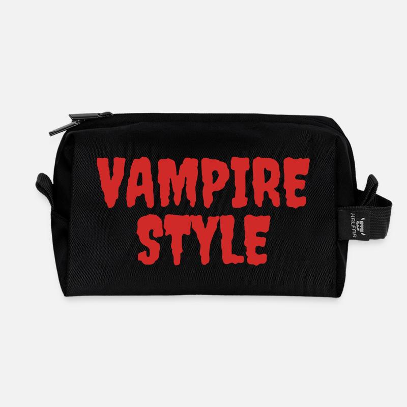 Vampirstil Verspieltes Grafikdesign - Recycelte Kulturtasche - Schwarz