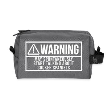 Cocker Spaniel - Recycelte Kulturtasche - Anthrazit - Vorne