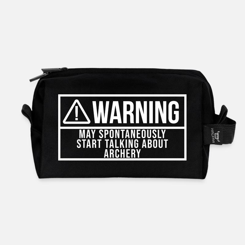 Bogenschießen - Recycelte Kulturtasche - Schwarz