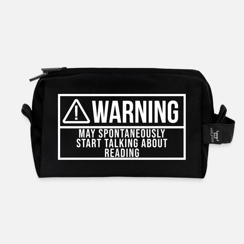 Reading - Recycled Toiletry Zip Bag - black