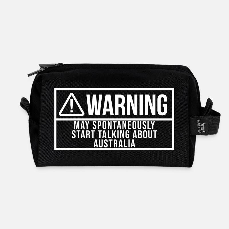 Australien - Recycelte Kulturtasche - Schwarz