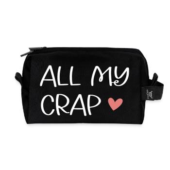 ALL MY CRAP! - Recycelte Kulturtasche - Schwarz - Vorne