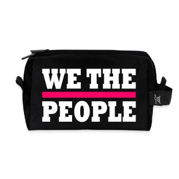we the people - Recycled Toiletry Zip Bag - black - Front