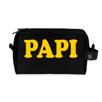 Papi - Recycelte Kulturtasche - Schwarz - Vorne