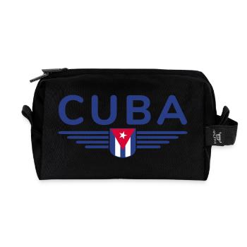 Stilvolles Kuba Design für Fans - Recycelte Kulturtasche - Schwarz - Vorne