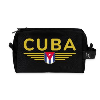 Stilvolles Kuba Design für Fans - Recycelte Kulturtasche - Schwarz - Vorne