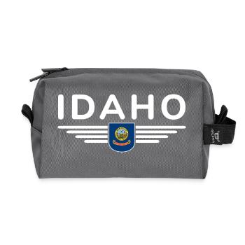 Idaho Fan T-Shirt – Natur & Abenteuer - Recycelte Kulturtasche - Anthrazit - Vorne