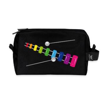 Regenbogen Xylophon – Farbenfrohes Musikinstrument - Recycelte Kulturtasche - Schwarz - Vorne