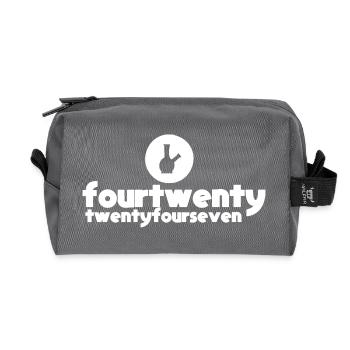 Four Twenty Twentyfour Seven Cannabis Bong 420 - Recycled Toiletry Zip Bag - anthracite - Front