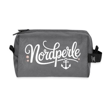 Nordperle Hamburg Nordsee Ostsee Norddeutsch Deern - Recycelte Kulturtasche - Anthrazit - Vorne