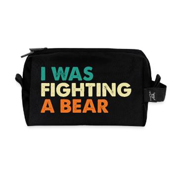 I Was Fighting A Bear Surgery Recovery - Recycled Toiletry Zip Bag - black - Front