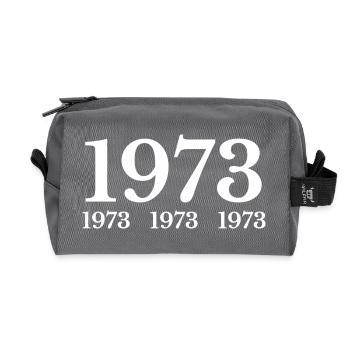 1973 - Recycled Toiletry Zip Bag - anthracite - Front