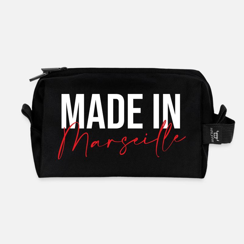 Made in Marseille - Recycled Toiletry Zip Bag - black