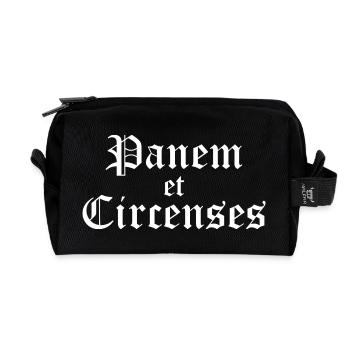 Panem et circenses  - Recycled Toiletry Zip Bag - black - Front
