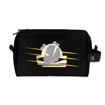 Motorcycle Chopper Helmet - Recycled Toiletry Zip Bag - black - Front